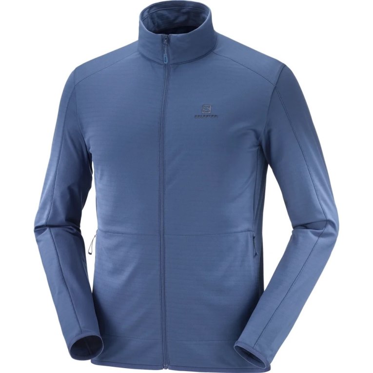 Pánské Bundy Salomon Essential Lightwarm Full Zip Tmavě Blankyt | CZ 34SDONM